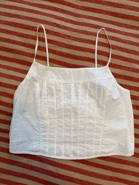White Corset Tank Top